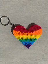 Load image into Gallery viewer, LGTBQ+ Pride Hearts Keychains