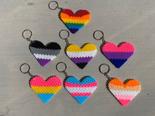 Load image into Gallery viewer, LGTBQ+ Pride Hearts Keychains