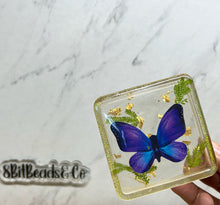 Load image into Gallery viewer, Clear and Gold Butterfly Trinket Box