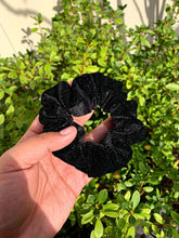 Load image into Gallery viewer, Black Velvet Scrunchies
