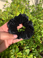 Load image into Gallery viewer, Black Velvet Scrunchies
